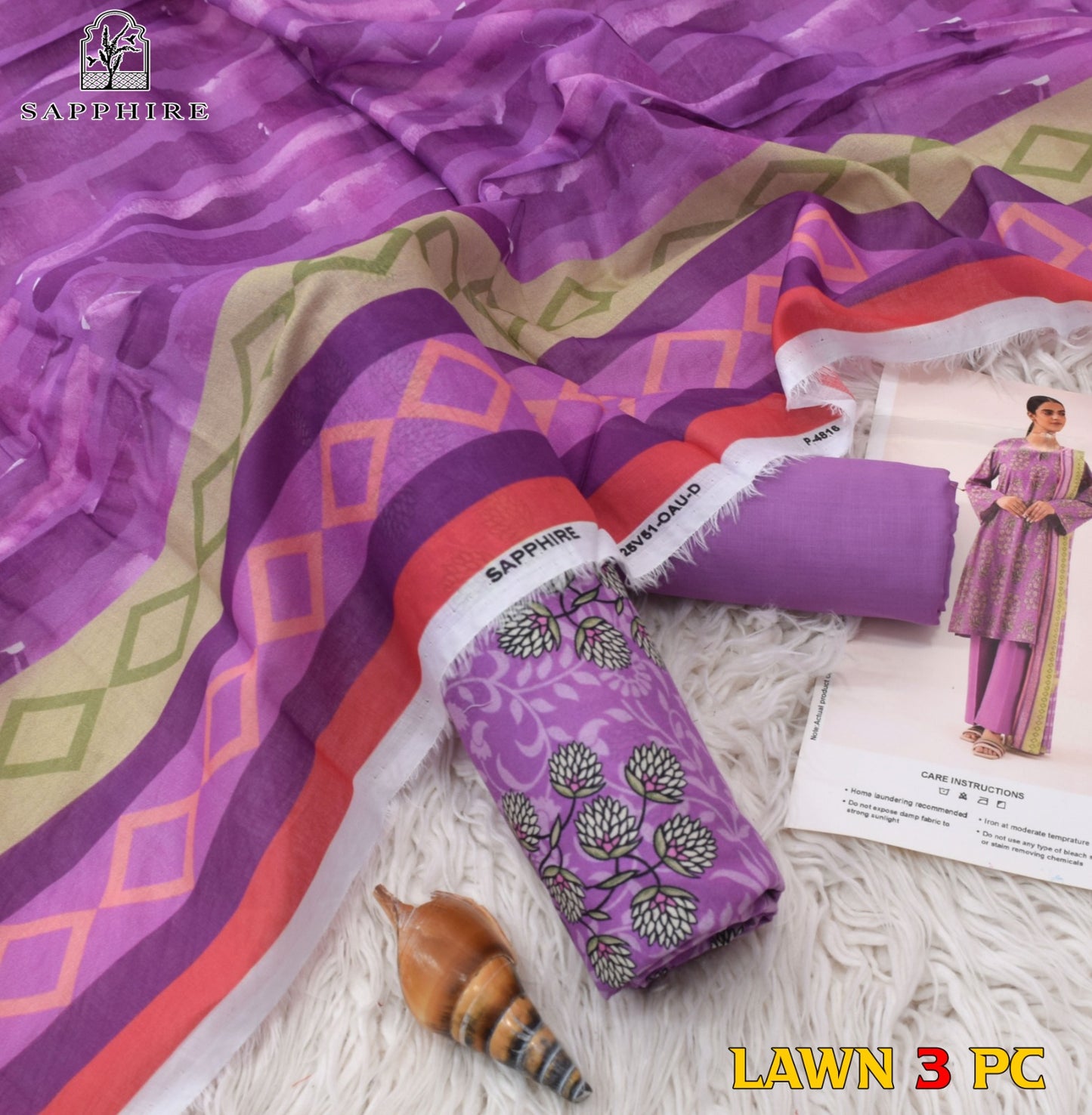 SAPPHIRE 3 Piece Printed Unstitched Suite SA-04