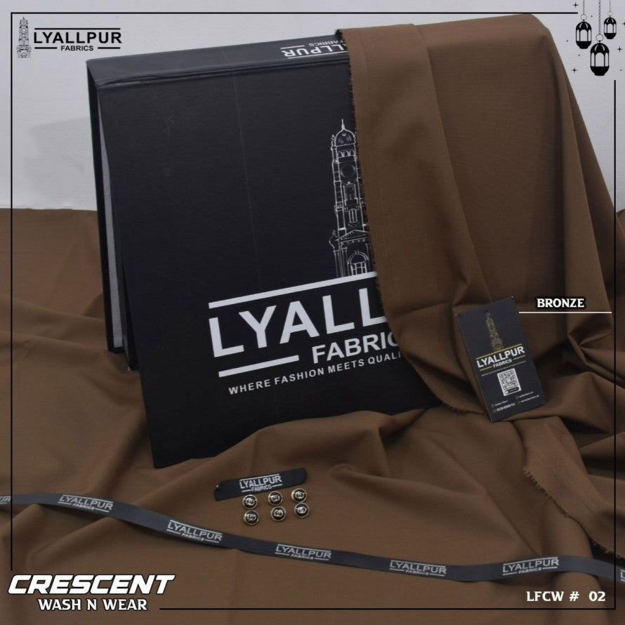 Crescent By Lyallpur Fabrics- Wash N Wear - Unstitched LP-02