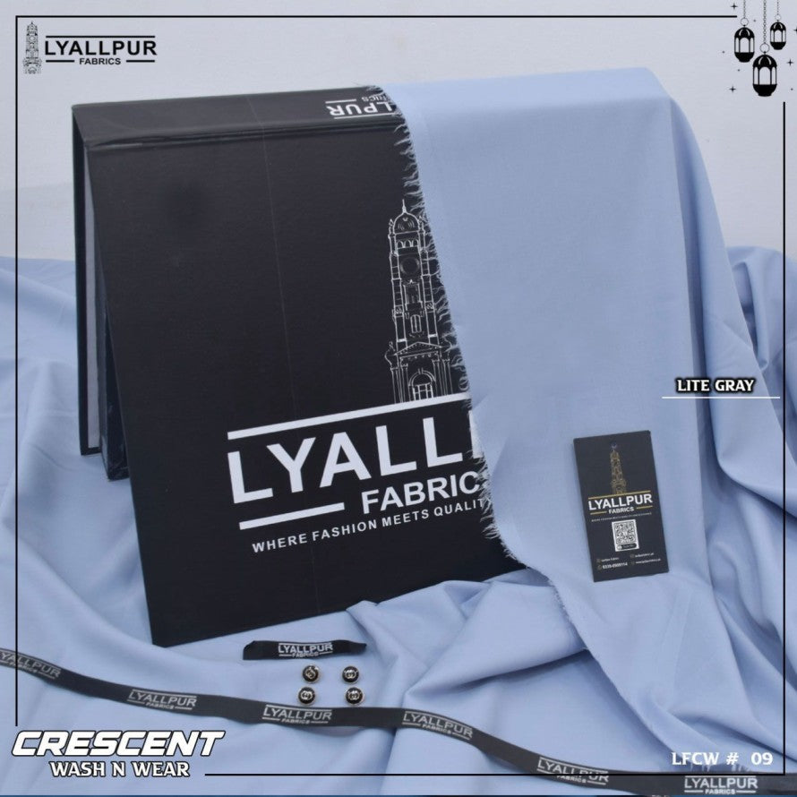 Crescent By Lyallpur Fabrics- Wash N Wear - Unstitched LP-09