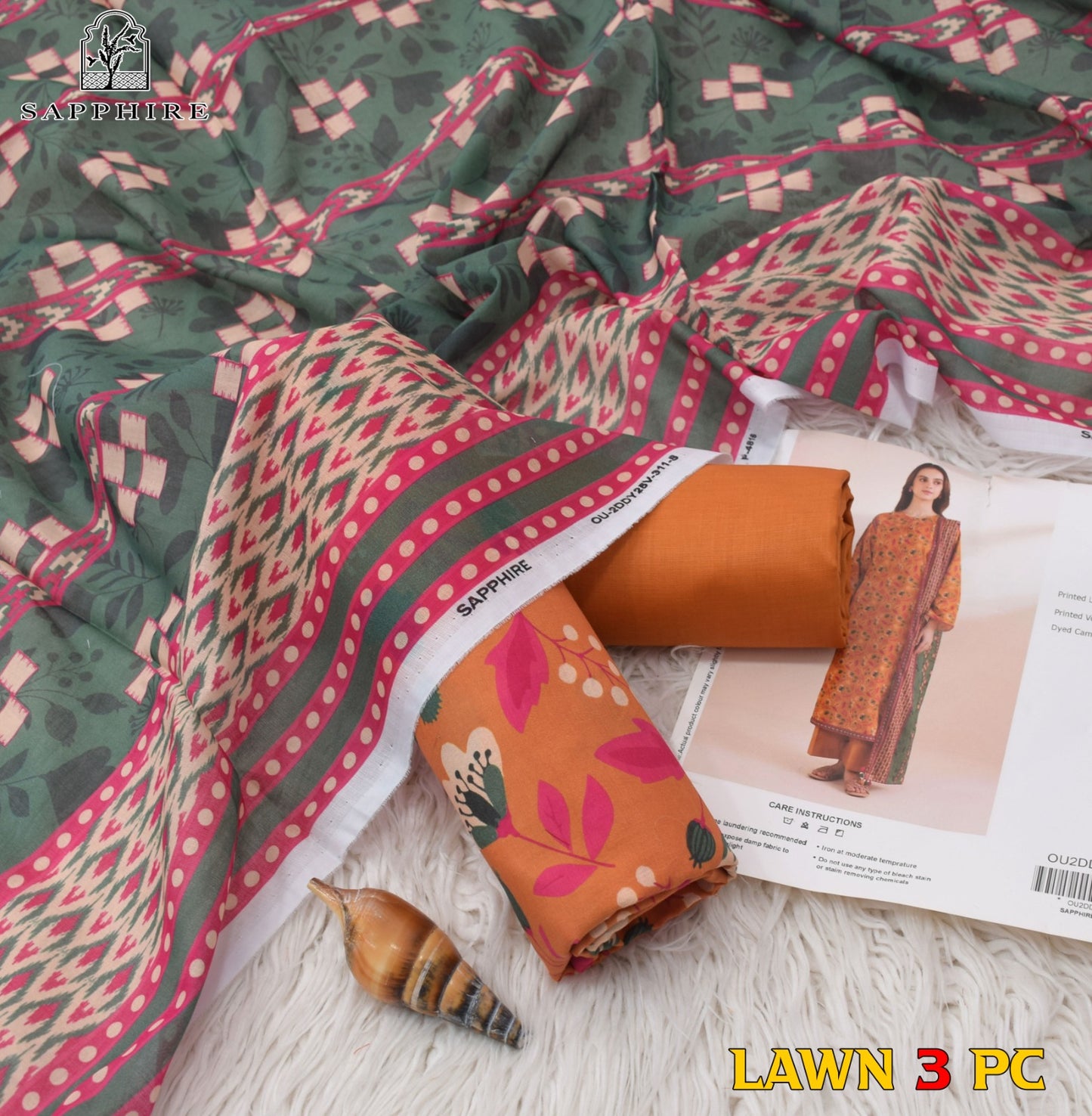 SAPPHIRE 3 Piece Printed Unstitched Suite SA-09