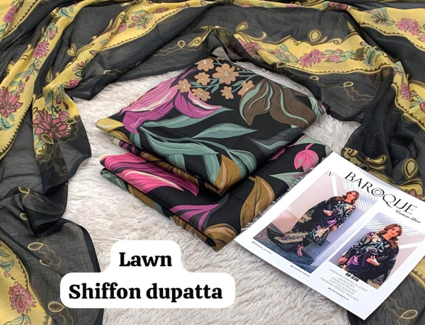 LAWN WITH CHIFFON DUPPATTA