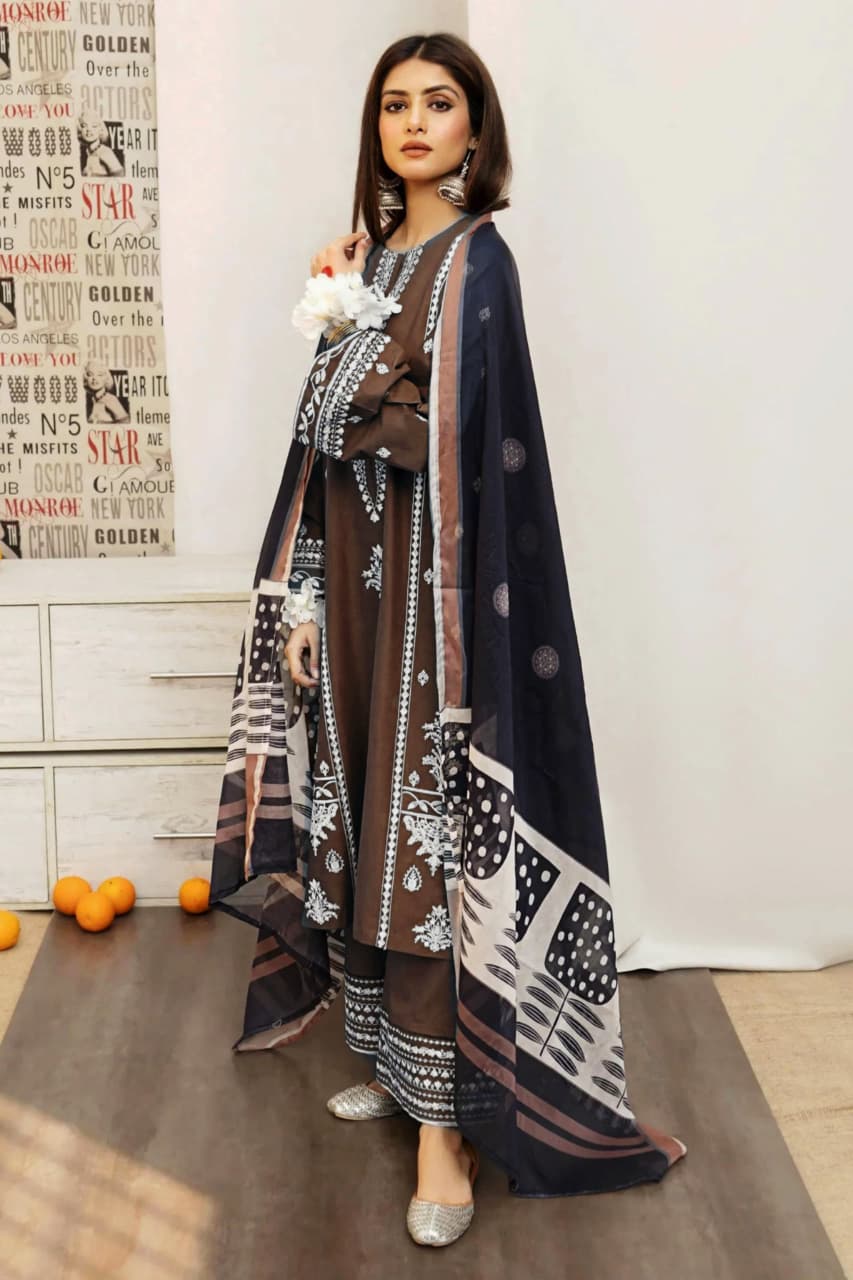 URGE– Luxury Embroidered 3-Piece in Lawn unsticed -23