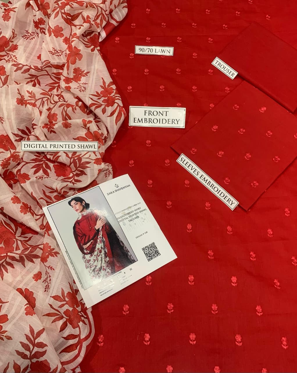 ZARA SHAHJAHAN– Luxury Embroidered 3-Piece in Lawn unsticed -19