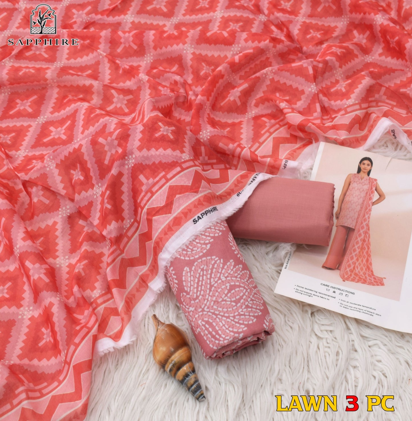 SAPPHIRE 3 Piece Printed Unstitched Suite SA-03