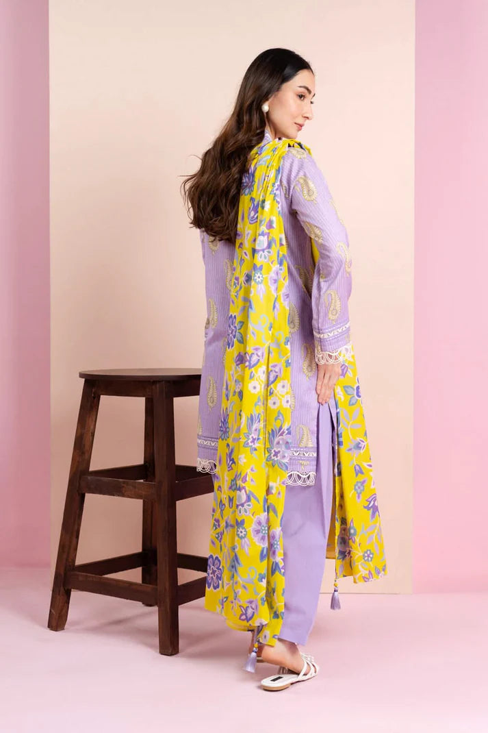 AL KARAM 3 Piece Printed Unstitched Suit AK-01