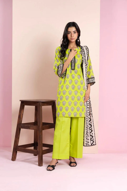 AL KARAM 3 Piece Printed Unstitched Suit AK-02