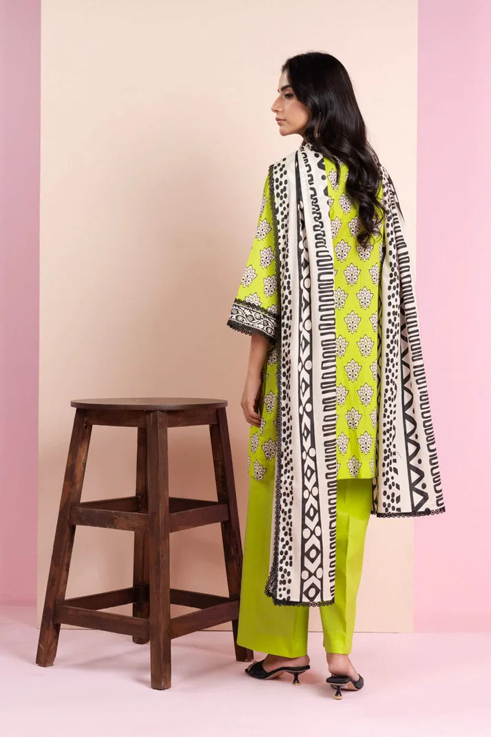 AL KARAM 3 Piece Printed Unstitched Suit AK-02