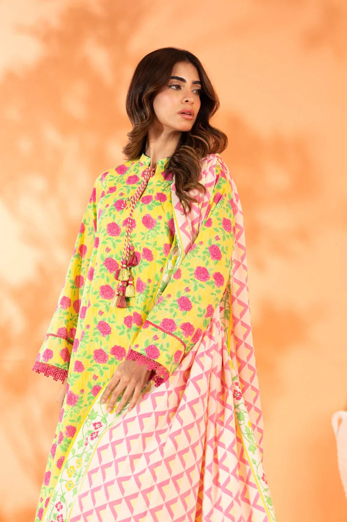 AL KARAM 3 Piece Printed Unstitched Suit AK-07