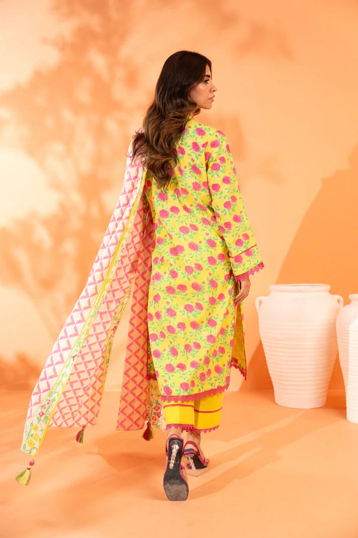 AL KARAM 3 Piece Printed Unstitched Suit AK-07