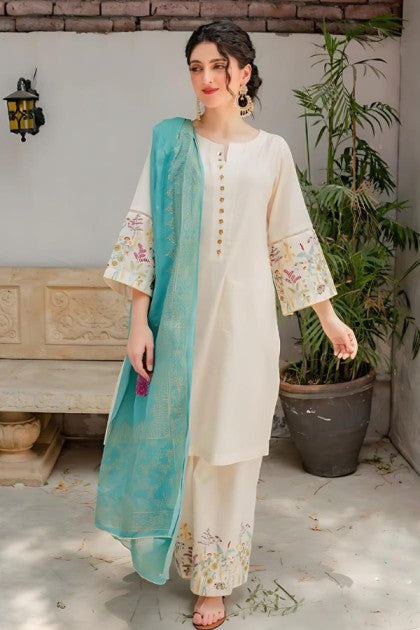 URGE– Luxury Embroidered 3-Piece in Lawn unsticed -12