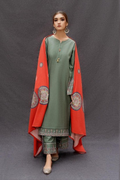 URGE– Luxury Embroidered 3-Piece in Lawn unsticed -15