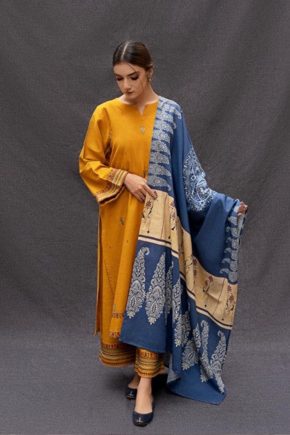 URGE– Luxury Embroidered 3-Piece in Lawn unsticed -17