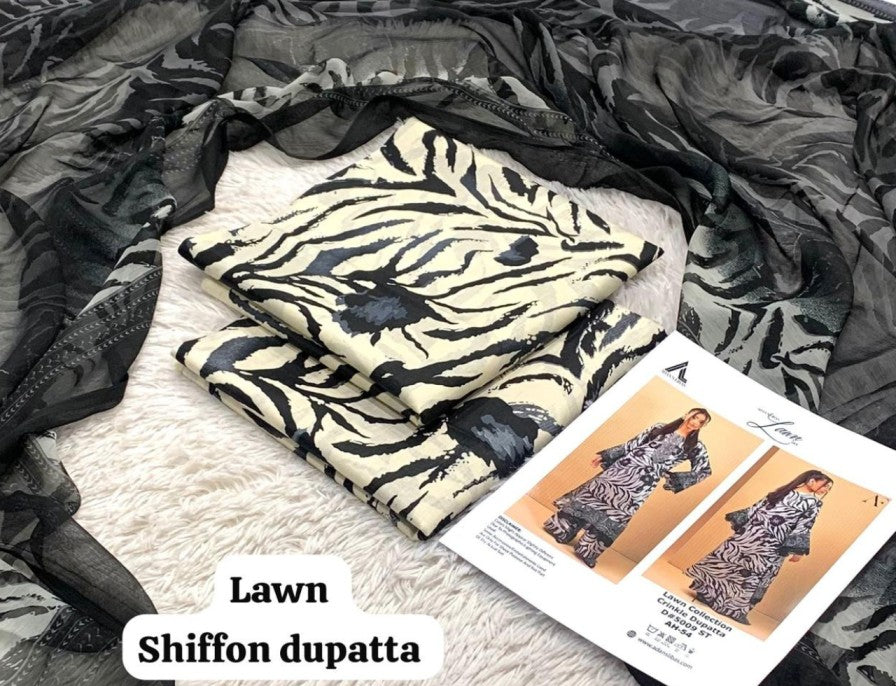 BRAND Printed without patched 3 Piece Unstitched Suit BR-14