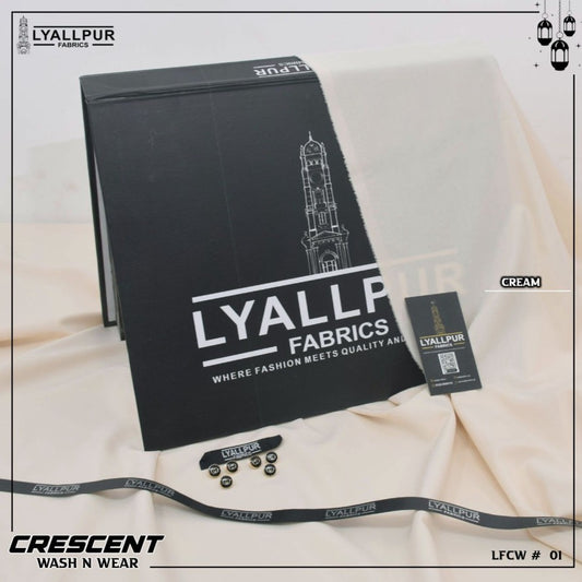 Crescent By Lyallpur Fabrics- Wash N Wear - Unstitched LP-01