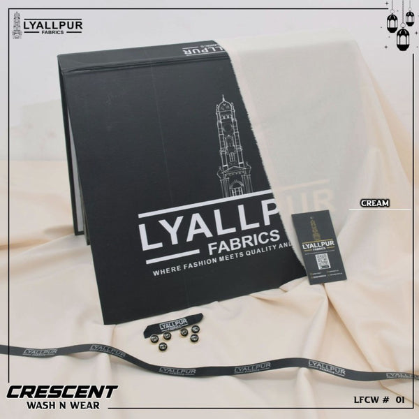 Crescent By Lyallpur Fabrics- Wash N Wear - Unstitched LP-01