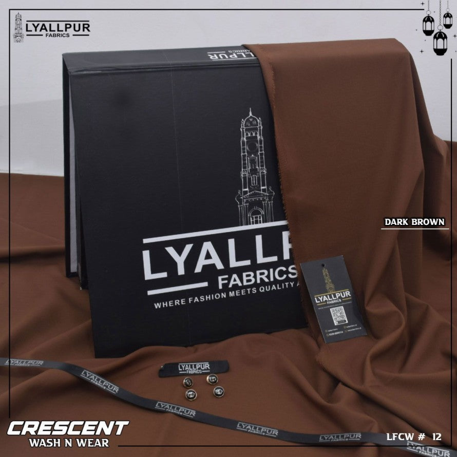 Crescent By Lyallpur Fabrics- Wash N Wear - Unstitched LP-12