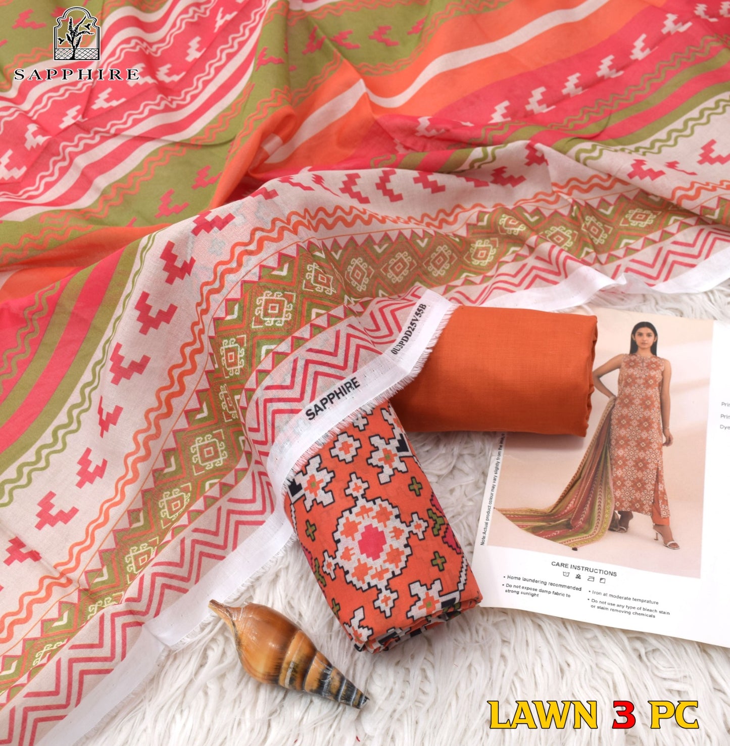 SAPPHIRE 3 Piece Printed Unstitched Suite SA-02