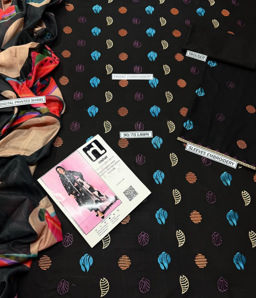 NISHAT– Luxury Embroidered 3-Piece in Lawn unsticed -21